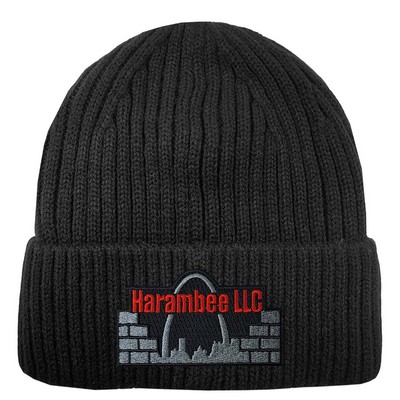 Deluxe Knit Sherpa Lined Beanie Cap