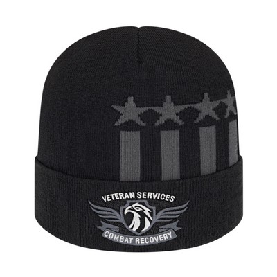 Stars & Stripes Knit Cap with Cuff