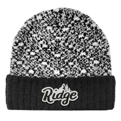 Rolled Fuzzy Beanie Cap