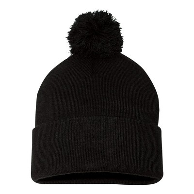 Sportsman™ 12" Pom-Pom Cuffed Beanie