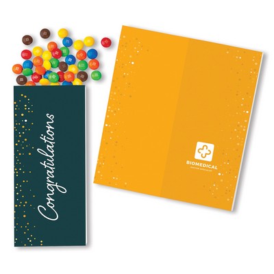 One Color Foil-Stamped Stock Congratulations Sweeter Cards with Candy Coated Chocolate Bitz
